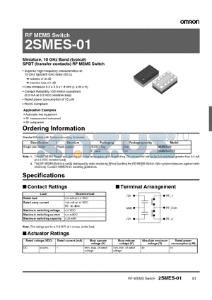 2SMES-01 datasheet - RF MEMS Switch