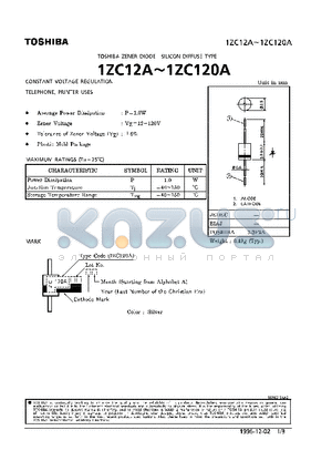 1ZC100A datasheet - DIODE (CONSTANT VOLTAGE REGULATION)