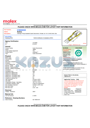 C-5293 datasheet - AvikrimpFully Insulated Quick Disconnect, Female, for 10-12 AWG Wire, Box