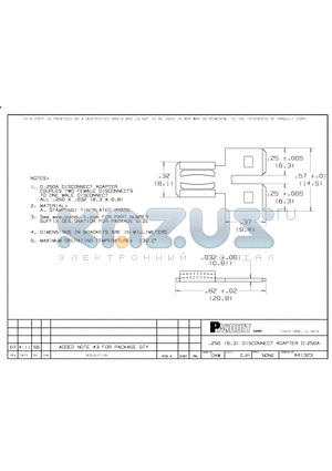 A41323 datasheet - .230(6.3)DSCONNECT ADAPTER D-250A