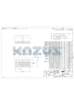 1-102541-1 datasheet - COVER - HALF, LOW PROFILE, MASS TERMINATION AMPMODU, .100 C/L, NO POLARIZATION