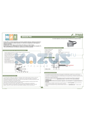 C-7288 datasheet - SENSOR PIR