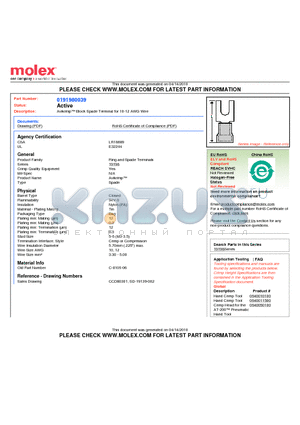 C-8105-06 datasheet - Avikrimp Block Spade Terminal for 10-12 AWG Wire