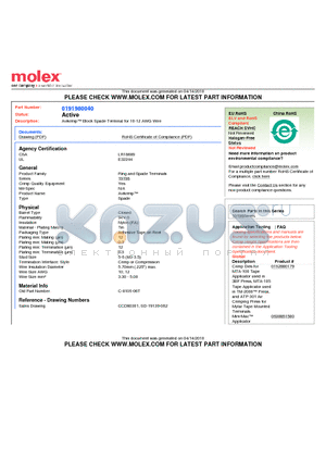 C-8105-06T datasheet - Avikrimp Block Spade Terminal for 10-12 AWG Wire