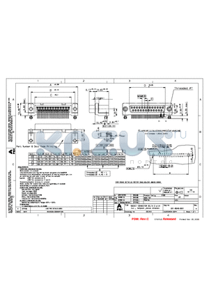 C01-8646-0021 datasheet - SOCKET CONNECTOR DELTA D with nut, harpoon, metal bracket