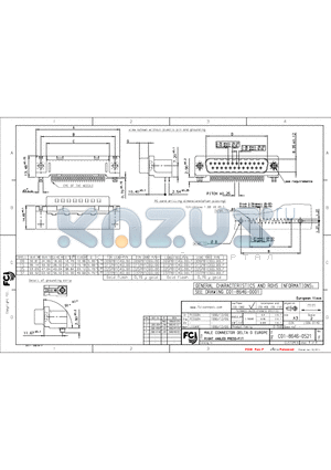 C01-8646-0521 datasheet - MALE CONNECTOR DELTA D EUROPE