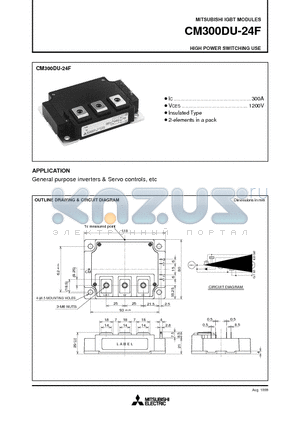 CM300DU-24F datasheet - HIGH POWER SWITCHING USE