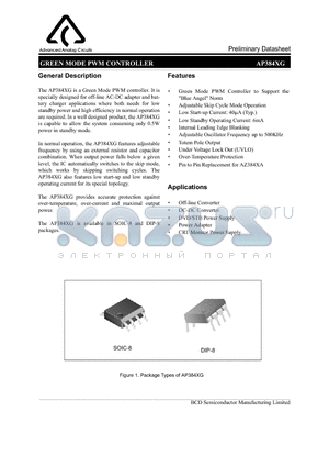 AZ384XGP-E1 datasheet - GREEN MODE PWM CONTROLLER