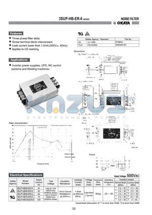 3SUP-HB20-ER-6 datasheet - NOISE FILTER