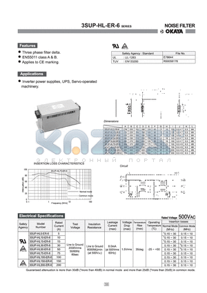 3SUP-HL100-ER-6 datasheet - NOISE FILTER