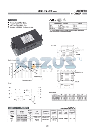 3SUP-HQ10-ER-6 datasheet - NOISE FILTER