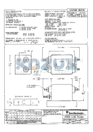 1-1609034-4 datasheet - POWER LINE FILTER