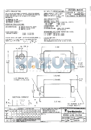 1-1609034-7 datasheet - POWER LINE FILTER