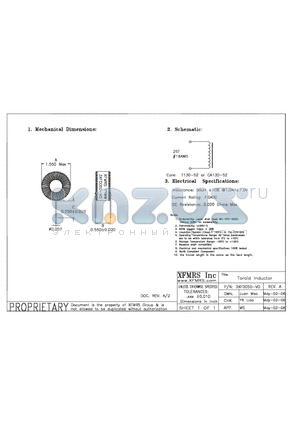 3XF0050-VO datasheet - Toroid Inductor