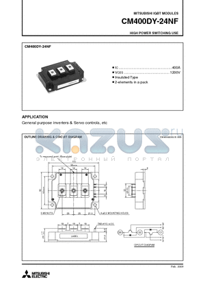 CM400DY-24NF datasheet - IGBT MODULES HIGH POWER SWITCHING USE