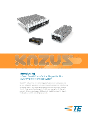 2173238-1 datasheet - z-Quad Small Form-factor Pluggable Plus (zQSFP) Interconnect System