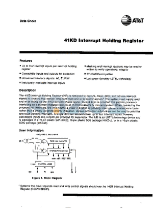 41KD datasheet - Interrupt Holding Register