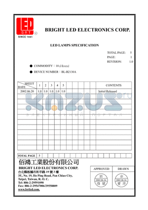 BL-B2130A datasheet - 10  ROUND