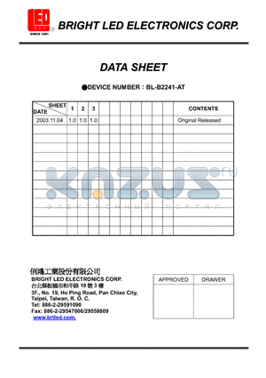 BL-B2241-AT datasheet - Chip material: gap/gap