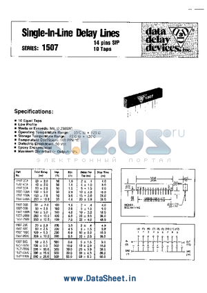 1507-100A datasheet - Single-In-Line Delay Lines