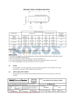 D-300-03 datasheet - CAP, SPLICE ENCAPSULATION