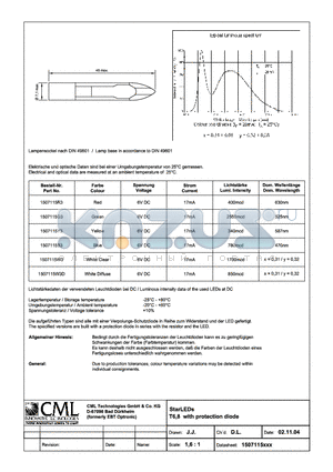 1507115R3 datasheet - StarLEDs T6,8 with protection diode