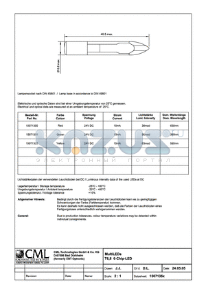 15071351 datasheet - MultiLEDs T6,8 6-chip-LED