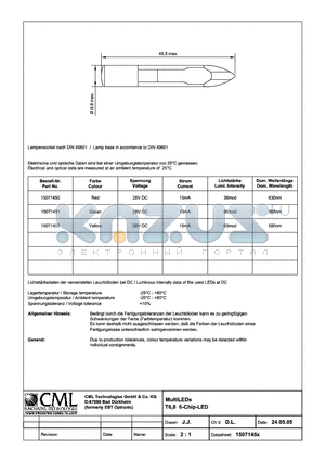 15071452 datasheet - MultiLEDs T6,8 4-chip-LED