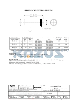 D-609-04 datasheet - CRIMP SPLICER, STUB