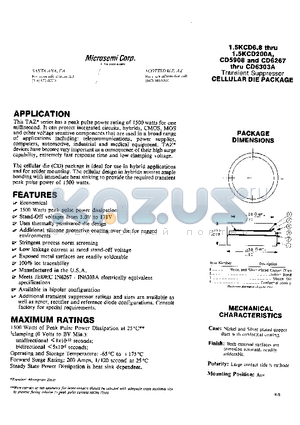 1.5KCD27A datasheet - CELLULAR DIE PACKAGE