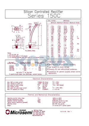 150C120B datasheet - Silicon Controlled Rectifier
