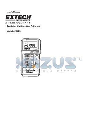 422123 datasheet - Precision Multifunction Calibrator