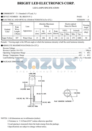 BL-BK83V4V-2 datasheet - LED LAMPS SPECIFICATION