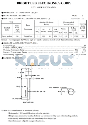 BL-BKH3V4V-2 datasheet - LED LAMPS SPECIFICATION