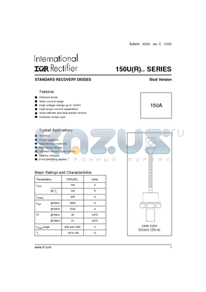 150U60D datasheet - STANDARD RECOVERY DIODES