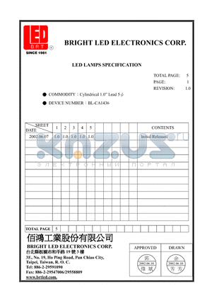 BL-CA1436 datasheet - LED LAMPS