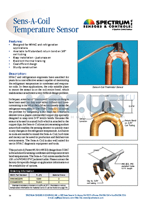 D1004MC22P0 datasheet - Sens-A-Coil Temperature Sensor