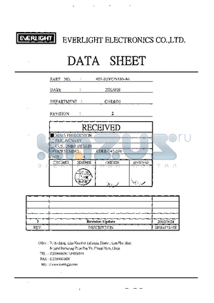 423-2UYC-S530-A6 datasheet - CHOICE OF VARIOUS VIEWING ANGLES