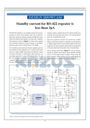 A5016 datasheet - Standby current for RS-422 repeater is less than3A