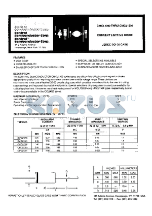 CMCL1303 datasheet - CURRENT LIMITING DIODE
