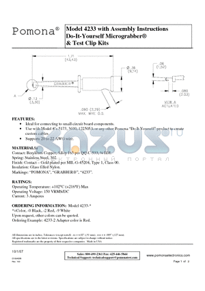 4233 datasheet - Test Clip Kits