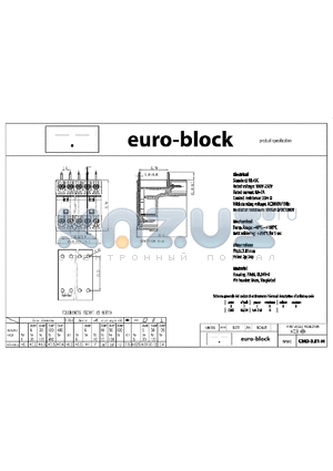 CMD-3.81-H datasheet - Standard : UL - IEC 300V - 250V 8A - 7A