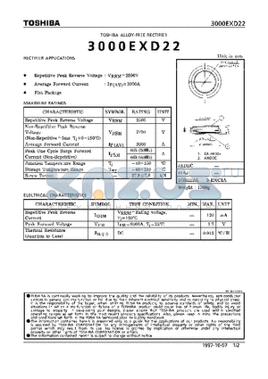 3000EXD22 datasheet - ALLOY-FREE RECTIFIER (RECTIFIER APPLICATIONS)