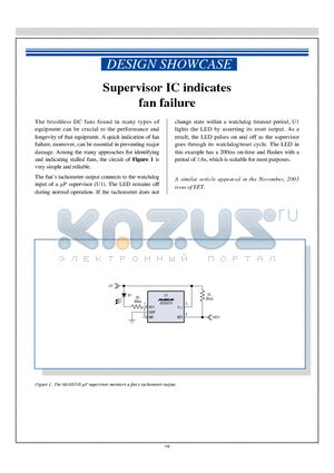 A5219 datasheet - Supervisor IC indicates fan failure