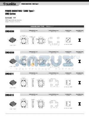 CMD4D08 datasheet - POWER INDUCTORS <SMD Type>