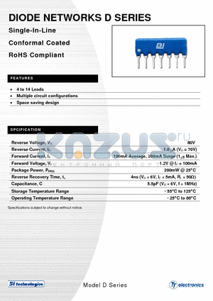 D13-1C datasheet - DIODE NETWORKS D SERIES