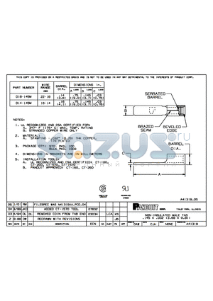 D14-145M-C datasheet - NON-INSULATED MALE TAB