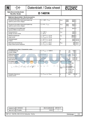 D1481N datasheet - Rectifier Diode