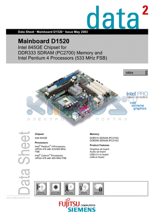 D1520 datasheet - Mainboard D1520