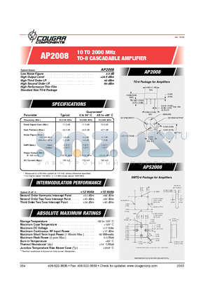 AP2008 datasheet - PWM Buck Controller